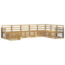 Udendørs sofagruppe 8 pcs Hvid 306 x 187,5 x 73 cm