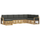 Udendørs sofagruppe 8 pcs Hvid og antracit 306 x 187,5 x 73 cm