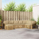 Udendørs sofagruppe 8 pcs Hvid og Beige 306 x 187,5 x 73 cm