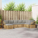 Udendørs sofagruppe 8 pcs Hvid og lysegrå 304 x 185,5 x 73 cm