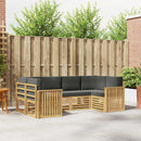 Udendørs sofagruppe 6 pcs Hvid og antracit 245 x 128,5 x 73 cm