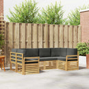 Udendørs sofagruppe 6 pcs Hvid og antracit 245 x 130,5 x 73 cm