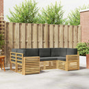 Udendørs sofagruppe 6 pcs Hvid og antracit 245 x 132,5 x 73 cm