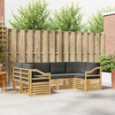Sektionalsofa sæt 6 pcs Hvid og antracit 245 x 126,5 x 73 cm