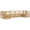 Udendørs sofagruppe 7 pcs Hvid 304 x 126,5 x 73 cm