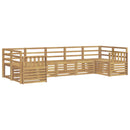 Udendørs sofagruppe 7 pcs Hvid 304 x 128,5 x 73 cm