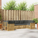 Udendørs sofagruppe 7 pcs Hvid og antracit 304 x 128,5 x 73 cm