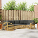 Sektionalsofa sæt 7 pcs Hvid og antracit 304 x 126,5 x 73 cm