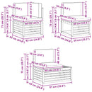 Udendørs sofagruppe Hvid 213,5 x 154,5 x 73 cm Polyester