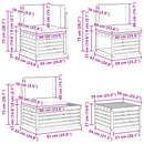 Udendørs sofagruppe med pude Hvid 59 x 59 x 37 cm Polyester