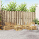 7 pcs Udendørs sofagruppe Massivt Akacietræ Hvid