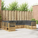 Sektionalsofa sæt 9 pcs Hvid og antracit 304 x 185,5 x 73 cm