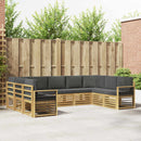 Sektionalsofa sæt 9 pcs Hvid og antracit 304 x 187,5 x 73 cm