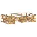 Udendørs sofagruppe 10 pcs Hvid 59 x 59 x 37 cm