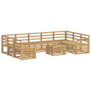 Udendørs sofagruppe 10 pcs Hvid 59 x 59 x 37 cm