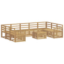 Udendørs sofagruppe 10 pcs Hvid 59 x 59 x 37 cm