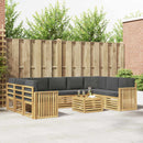 Udendørs sofagruppe 10 pcs Hvid og antracit 59 x 59 x 37 cm