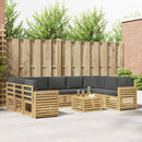 Udendørs sofagruppe 10 pcs Hvid og antracit 59 x 59 x 37 cm