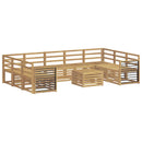 Udendørs sofagruppe 10 pcs Hvid 59 x 59 x 37 cm