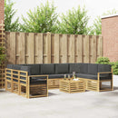 Udendørs sofagruppe 8 pcs Hvid og Antracitgrå 59 x 59 x 37 cm