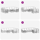 Udendørs sofagruppe 8 pcs Hvid og Antracitgrå 59 x 59 x 37 cm