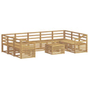 Udendørs sofagruppe 10 pcs Hvid 59 x 59 x 37 cm
