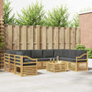 Udendørs sofagruppe 8 pcs Hvid og Antracitgrå 59 x 59 x 37 cm