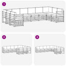 Udendørs sofagruppe 10 pcs Hvid og cremefarvet Polyester