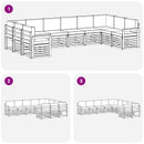 Udendørs sofagruppe 7 pcs Hvid og creme 363 x 187,5 x 73 cm
