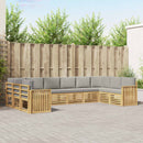 Udendørs sofagruppe 10 pcs Hvid og lysegrå 363 x 187,5 x 73 cm