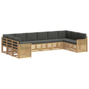 Udendørs sofagruppe 10 pcs Hvid og antracit 363 x 187,5 x 73 cm