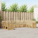 Udendørs sofagruppe 10 pcs Hvid og Beige 363 x 187,5 x 73 cm