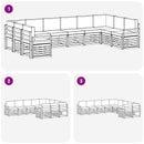 Udendørs sofagruppe 10 pcs Hvid og antracit 363 x 190 x 73 cm