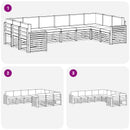 Udendørs sofagruppe 10 pcs Hvid og antracit 363 x 191,5 x 73 cm
