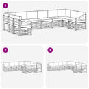 Sektionalsofa sæt 10 pcs Hvid og antracit 363 x 185,5 x 73 cm