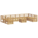 Udendørs sofagruppe 11 pcs Hvid 59 x 59 x 37 cm