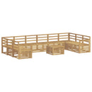 Udendørs sofagruppe 11 pcs Hvid 59 x 59 x 37 cm