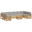 Udendørs sofagruppe 8 pcs Hvid Og Lys Grå 59 x 59 x 37 cm