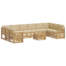 Udendørs sofagruppe 8 pcs Hvid og Beige 59 x 59 x 37 cm