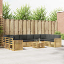 Udendørs sofagruppe 11 pcs Hvid og antracit 59 x 59 x 37 cm