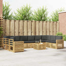 Udendørs sofagruppe 11 pcs Hvid og antracit 59 x 59 x 37 cm