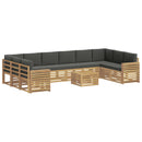 Udendørs sofagruppe 11 pcs Hvid og antracit 59 x 59 x 37 cm
