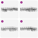 Udendørs sofagruppe 11 pcs Hvid 59 x 59 x 37 cm