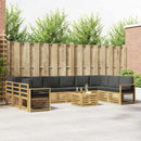 Udendørs sofagruppe 8 pcs Hvid og Antracitgrå 59 x 59 x 37 cm