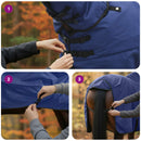 Hestetæppe Mørk Grøn og Sort 145 cm Polyester