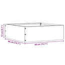 Plænekant 40 x 40 x 13 cm Galvaniseret stål Sølv