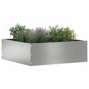 Plænekant 6 stk. 40 x 40 x 13 cm Galvaniseret stål Sølv