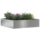Plænekant 50 x 50 x 13 cm Galvaniseret stål Sølv