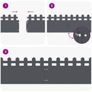 Plænekanter 20 pcs Antracit 103 x 0,05 x 22 cm Stål