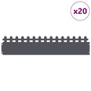 Plænekanter 20 pcs Antracit 103 x 0,05 x 22 cm Stål